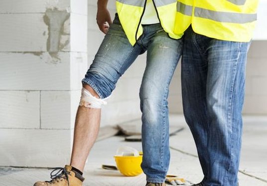 work related injury to foot construction